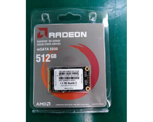 Твердотельный накопитель AMD Radeon R5MS512G5, 512GB, mSATA Твердотельный накопитель AMD Radeon R5MS512G5, 512GB, mSATA