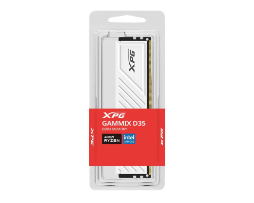 Модуль оперативной памяти ADATA XPG Gammix D35 RGB Gaming Memory 16GB DDR4 3600 U-DIMM CL 18-22-22, white Модуль оперативной памяти ADATA XPG Gammix D35 RGB Gaming Memory 16GB DDR4 3600 U-DIMM CL 18-22-22, white