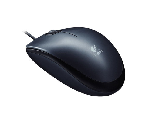 Мышь проводная Logitech M100, темно-серый