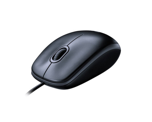 Мышь проводная Logitech M100, темно-серый
