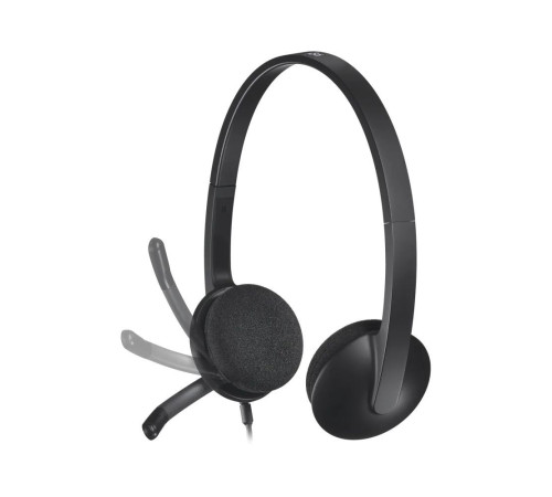 Гарнитура проводная Logitech H340, черный