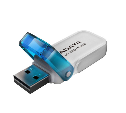 USB накопитель 64GB ADATA UV240 USB 2.0, белый/синий