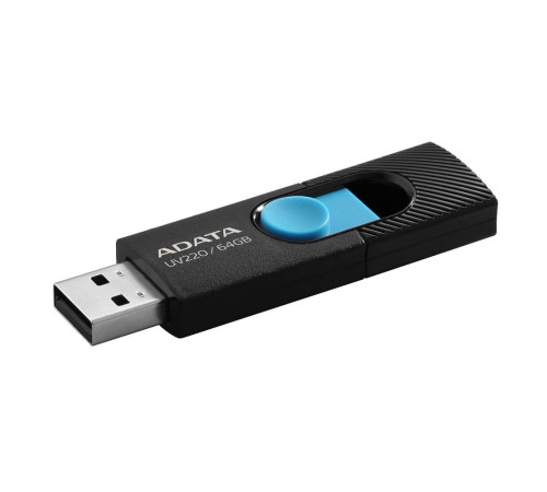 USB накопитель 64GB ADATA UV220 USB 2.0, черный/синий