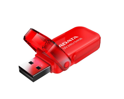 USB накопитель 64GB ADATA UV240 USB 2.0, красный USB накопитель 64GB ADATA UV240 USB 2.0, красный