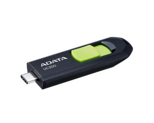 USB накопитель 64GB ADATA UC300 USB 3.2 Gen1, черный/зеленый USB накопитель 64GB ADATA UC300 USB 3.2 Gen1, черный/зеленый