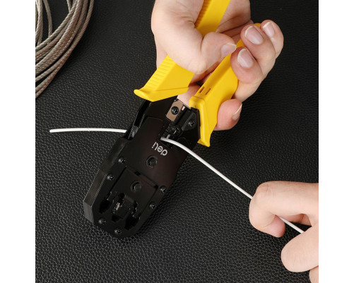 Обжимные клещи Deli DL2468C 8P(RJ-45), 6P(RJ-14 и RJ-12), 4P(RJ-9)  200мм