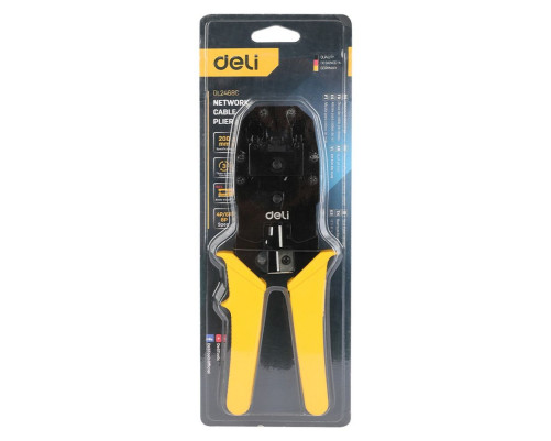 Обжимные клещи Deli DL2468C 8P(RJ-45), 6P(RJ-14 и RJ-12), 4P(RJ-9)  200мм