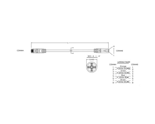 Патч-корд Hyperline U/UTP, Cat.5е, LSZH, 5 м, красный Патч-корд Hyperline U/UTP, Cat.5е, LSZH, 5 м, красный