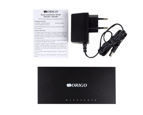 Коммутатор ORIGO OS1208/A1A, черный Коммутатор ORIGO OS1208/A1A, черный