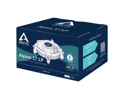 Вентилятор Arctic Cooling Arctic Alpine 17LP Вентилятор для процессора socket Intel® 1700 (ACALP00042A) Вентилятор Arctic Cooling Arctic Alpine 17LP Вентилятор для процессора socket Intel® 1700 (ACALP00042A)