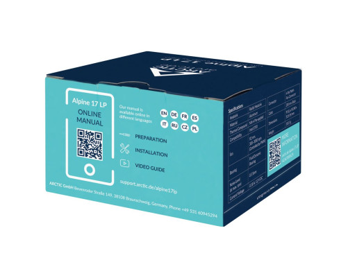 Вентилятор Arctic Cooling Arctic Alpine 17LP Вентилятор для процессора socket Intel® 1700 (ACALP00042A) Вентилятор Arctic Cooling Arctic Alpine 17LP Вентилятор для процессора socket Intel® 1700 (ACALP00042A)