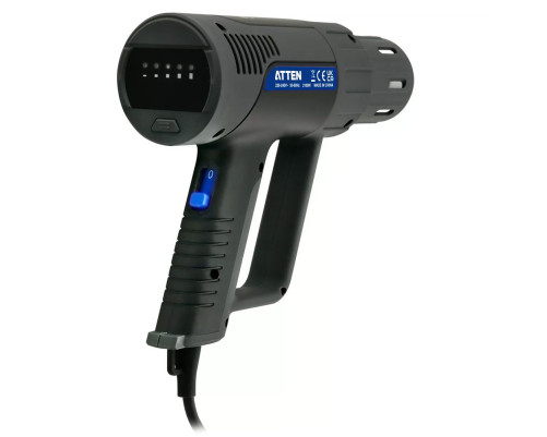 Ручной цифровой термофен Atten ST-2308 230В, 2100 Вт, 50-650℃, светодиодное меню Ручной цифровой термофен Atten ST-2308 230В, 2100 Вт, 50-650℃, светодиодное меню
