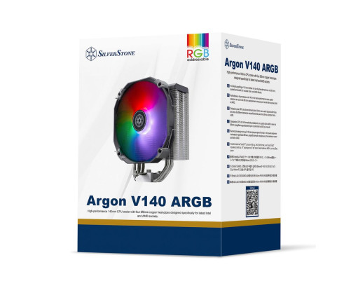 Вентилятор для процессора Silverstone Argon V140, черный Вентилятор для процессора Silverstone Argon V140, черный