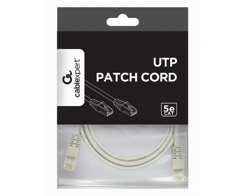 Патч-корд Cablexpert UTP кат.5e, 1.5 м, литой, многожильный, серый Патч-корд Cablexpert UTP кат.5e, 1.5 м, литой, многожильный, серый