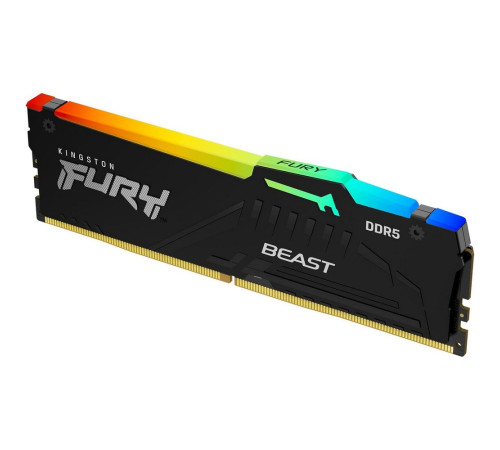 Модуль оперативной памяти Kingston 32GB FURY Beast Black RGB DDR5 5600Mhz DIMM,  CL40, 1.25V,RTL
