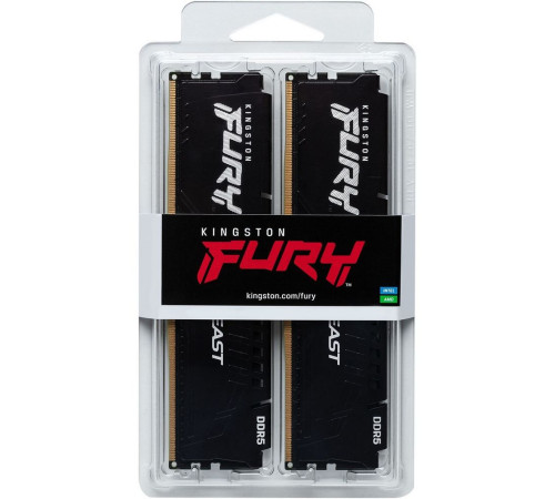 Модуль оперативной памяти Kingston 64GB FURY Beast Black XMP DDR5-5600Mhz (Kit of 2)