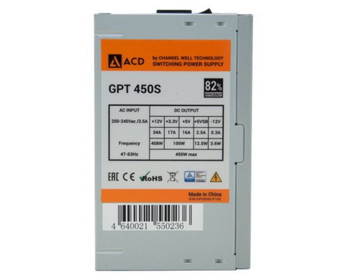 Блок питания 450 Вт ACD GPT450S Блок питания 450 Вт ACD GPT450S