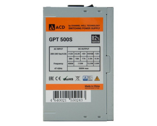 Блок питания 500 Вт ACD GPT500S Блок питания 500 Вт ACD GPT500S