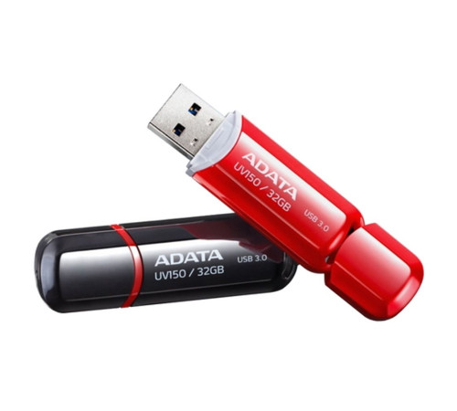 USB накопитель 32GB ADATA UV150 USB 3.0, черный/красный