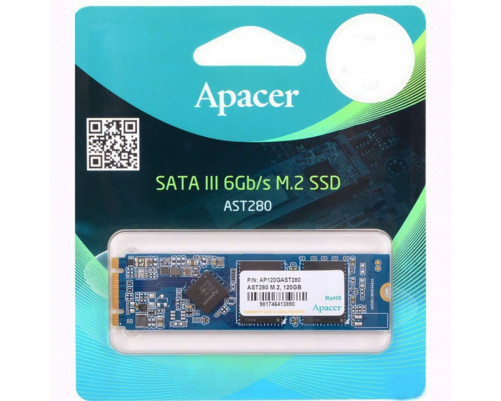 Твердотельный накопитель SSD Apacer AST280 480GB M.2 2280   AP480GAST280-1 Client SATA 6Gb/s, 520/495, IOPS 84K, MTBF 1M, TLC, RTL (914378)
