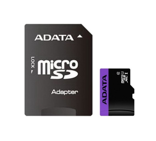 Карта памяти microSDXC 64GB ADATA AUSDX64GUICL10-RA1 Class 10 UHS-I U1, с адаптером