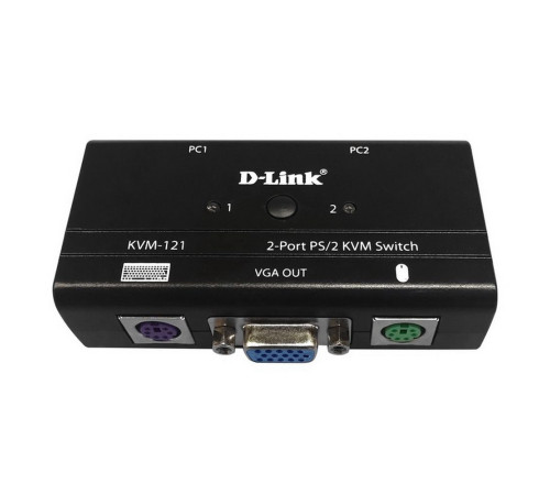 KVM переключатель D-Link KVM-121/B1A, черный