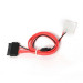 Кабель Cablexpert CC-SATA-C2 Combo Slim(mini) SATA molex+SATA/SATA, 15pin+7pin, 0.35 м