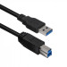 Кабель ACD USB 3.0, A male - B male, PVC5.5, черный, 1 м