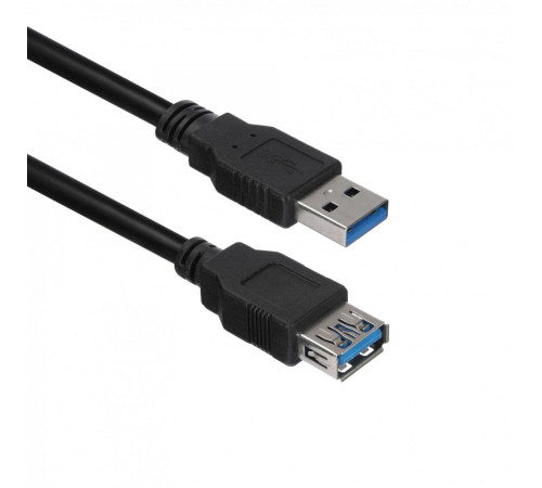Кабель ACD-U3AAF-30L, USB 3.0, A male - A feмale, PVC5.5, черный, 3 м