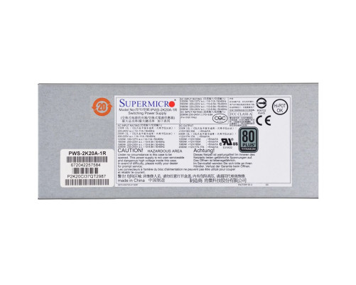 Блок питания 2200 Вт Supermicro PWS-2K20A-1R Блок питания 2200 Вт Supermicro PWS-2K20A-1R