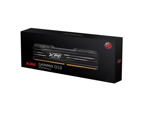 Модуль оперативной памяти ADATA XPG GAMMIX D10 Black Gaming Memory AX4U32008G16A-SB10 8GB DDR4 3200 DIMM Non-ECC, CL16, 1.35V, Heat Shield, RTL, (930835) Модуль оперативной памяти ADATA XPG GAMMIX D10 Black Gaming Memory AX4U32008G16A-SB10 8GB DDR4 3200 DIMM Non-ECC, CL16, 1.35V, Heat Shield, RTL, (930835)