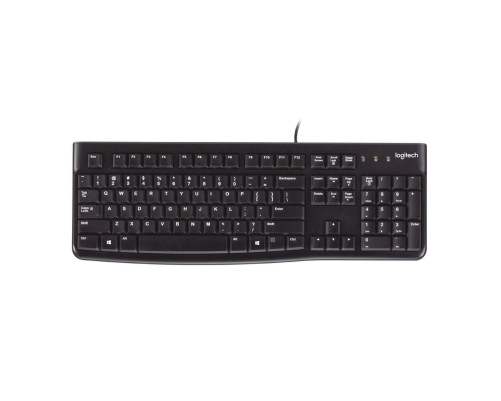Клавиатура проводная Logitech K120, 104 клавиши, защита от воды, USB, 1.5 м, черный Клавиатура проводная Logitech K120, 104 клавиши, защита от воды, USB, 1.5 м, черный