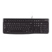 Клавиатура проводная Logitech K120, 104 клавиши, защита от воды, USB, 1.5 м, черный