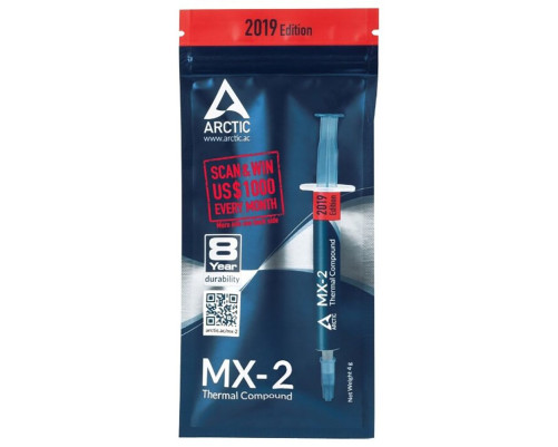 Термопаста Arctic Cooling MX-2 4 грамма 2019 Edition (ACTCP00005B) Термопаста Arctic Cooling MX-2 4 грамма 2019 Edition (ACTCP00005B)