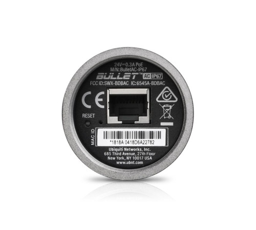 Точка доступа Wi-Fi Ubiquiti Bullet AC IP67, черный