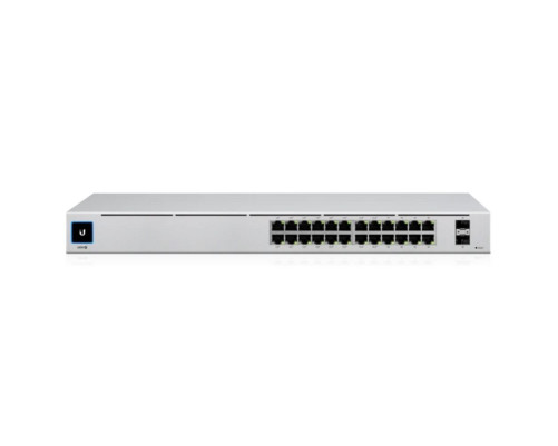 Коммутатор Ubiquiti UniFi Switch 24 PoE, серебристый