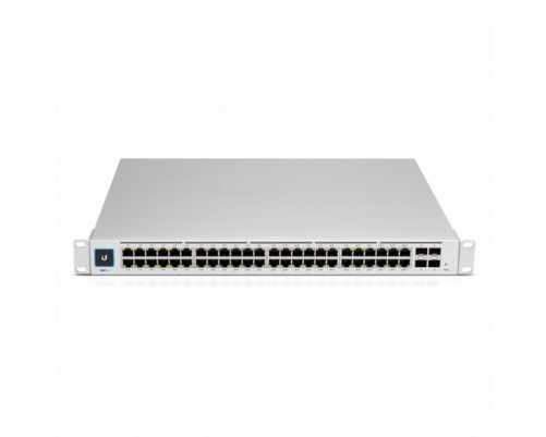Коммутатор Ubiquiti UniFi Switch Pro 48 PoE, серебристый
