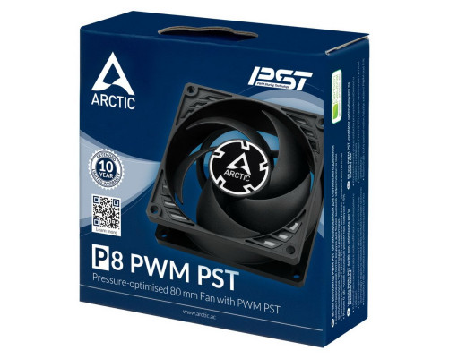 Вентилятор для корпуса ARCTIC Cooling P8 PWM PST, черный Вентилятор для корпуса ARCTIC Cooling P8 PWM PST, черный
