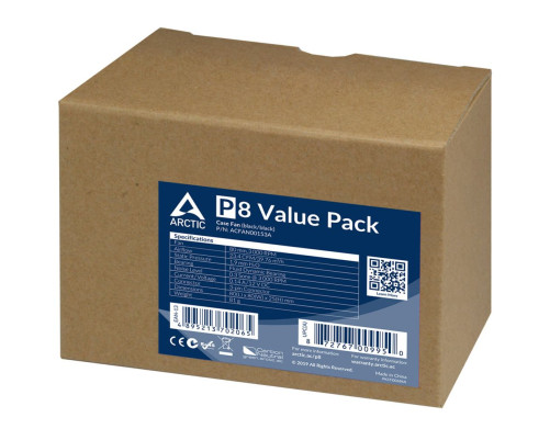 Вентилятор корпусной ARCTIC Cooling P8 Value Pack (Black/Black) (5pc) (ACFAN00153A) (702065) Вентилятор корпусной ARCTIC Cooling P8 Value Pack (Black/Black) (5pc) (ACFAN00153A) (702065)