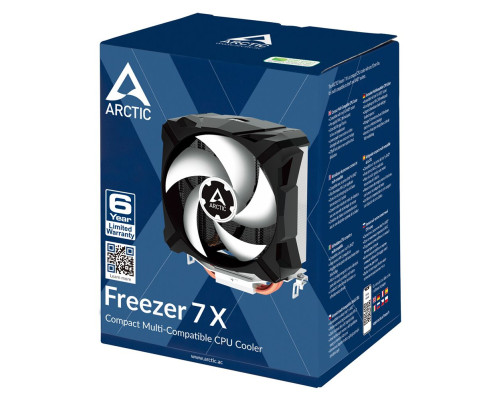 Вентилятор Arctic Cooling для процессора Freezer 7 X 1200/1150-56, Ryzen (AM4) RET (ACFRE00077A) (702461) Вентилятор Arctic Cooling для процессора Freezer 7 X 1200/1150-56, Ryzen (AM4) RET (ACFRE00077A) (702461)