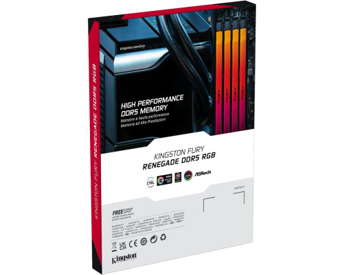 Модуль оперативной памяти Kingston 24GB FURY Renegade Silver/Black RGB XMP DDR5 7200Mhz DIMM 1RX8 38-44-44 1.45V 288-pin 24Gbit Модуль оперативной памяти Kingston 24GB FURY Renegade Silver/Black RGB XMP DDR5 7200Mhz DIMM 1RX8 38-44-44 1.45V 288-pin 24Gbit
