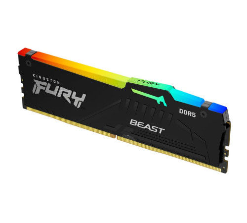 Модуль оперативной памяти Kingston 32GB FURY Beast Black RGB EXPO DDR5 5600Mhz Unbuffered DIMM (Single Module) 2RX8 36-38-38 1.25V 288-pin 16Gbit
