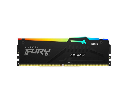 Модуль оперативной памяти Kingston 32GB DDR5 5200 DIMM FURY Beast Black RGB EXPO kit 2-16gb, Non-ECC Unbuffered 1RX8 36-40-40 1.25V 288-pin 16Gbit