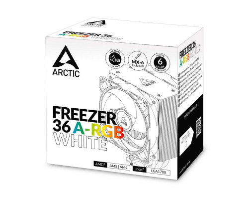 Вентилятор для процессора Arctic Cooling Вентилятор для процессора Arctic Freezer 36 A-RGB (White) - Retail (Intel: LGA 1851, LGA 1700 AMD: AM5, AM4) (ACFRE00125A) Вентилятор для процессора Arctic Cooling Вентилятор для процессора Arctic Freezer 36 A-RGB (White) - Retail (Intel: LGA 1851, LGA 1700 AMD: AM5, AM4) (ACFRE00125A)
