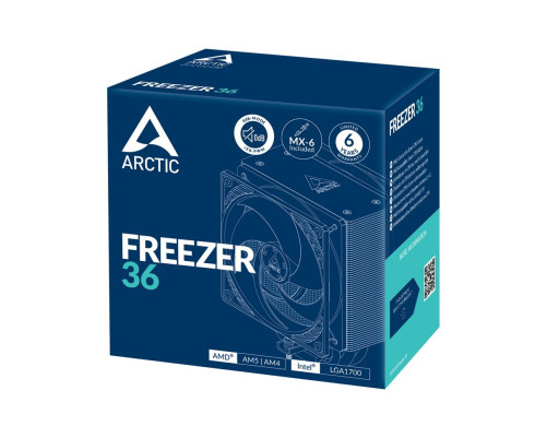 Вентилятор для процессора Arctic Cooling Вентилятор для процессора Arctic Freezer 36 - Retail (Intel: LGA 1851, LGA 1700 AMD: AM5, AM4) (ACFRE00121A) Вентилятор для процессора Arctic Cooling Вентилятор для процессора Arctic Freezer 36 - Retail (Intel: LGA 1851, LGA 1700 AMD: AM5, AM4) (ACFRE00121A)