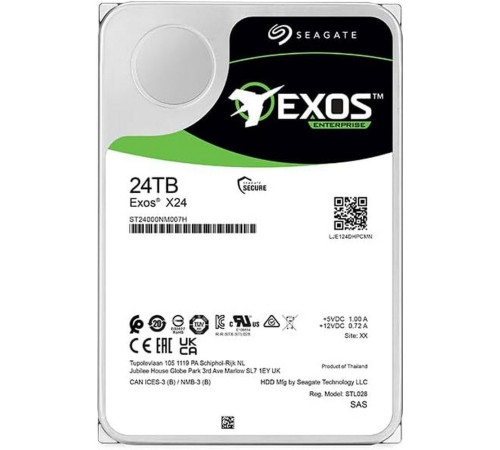 Жесткий диск 24TB Seagate Exos X24 ST24000NM007H