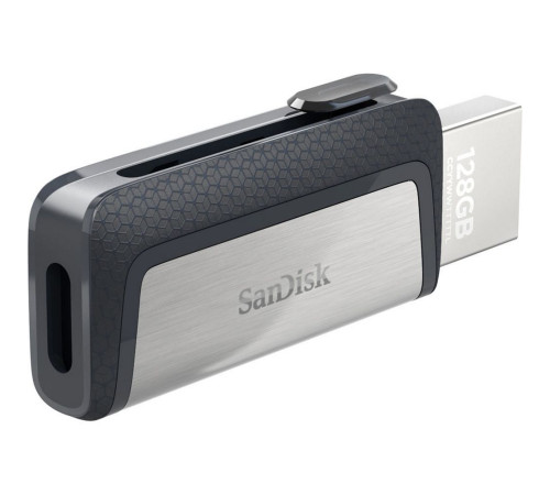 USB накопитель 128GB SanDisk Ultra Dual USB 3.2 Gen 1, черный/серебристый
