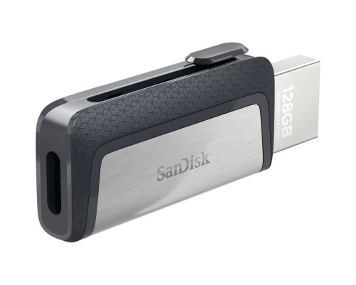 USB накопитель 128GB SanDisk Ultra Dual USB 3.2 Gen 1, черный/серебристый USB накопитель 128GB SanDisk Ultra Dual USB 3.2 Gen 1, черный/серебристый