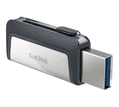 USB накопитель 128GB SanDisk Ultra Dual USB 3.2 Gen 1, черный/серебристый