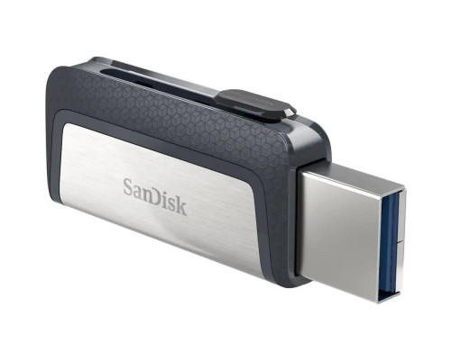 USB накопитель 128GB SanDisk Ultra Dual USB 3.2 Gen 1, черный/серебристый USB накопитель 128GB SanDisk Ultra Dual USB 3.2 Gen 1, черный/серебристый